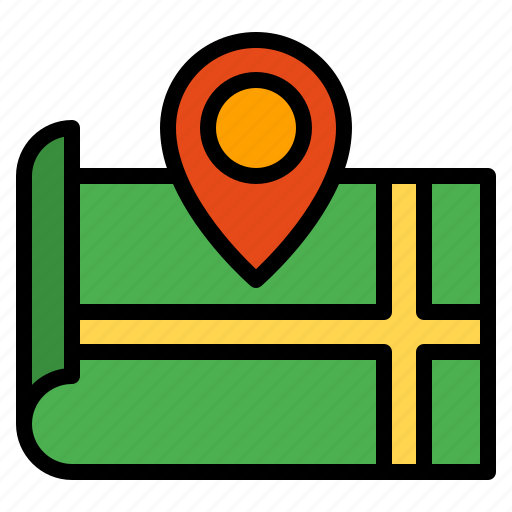 Direction, guide, map, navigation, pin icon - Download on Iconfinder