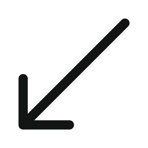 Arrow, arrow down, bottom, diagonal, diagonalarrowdownleft, left arrow icon - Free download