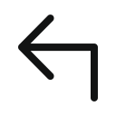 arrow, left, subdirectory, subdirectory arrow, subdirectoryarrowupleft