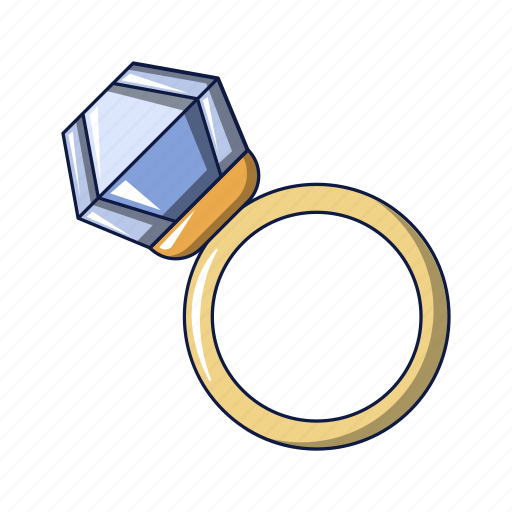 Cartoon, circle, crystal, diamond, engagement, ring, wedding icon - Download on Iconfinder