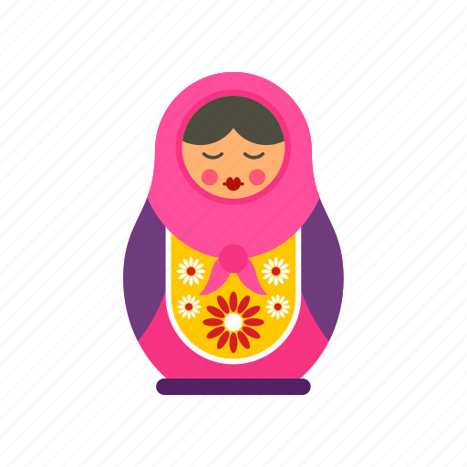 Child, clipart, doll, flowers, matryoshka, nesting, russian icon - Download on Iconfinder