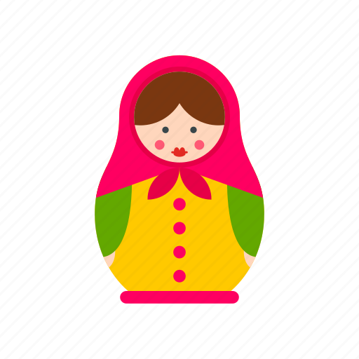 Babushka, doll, handmade, matryoshka, nesting, russian, toy icon - Download on Iconfinder