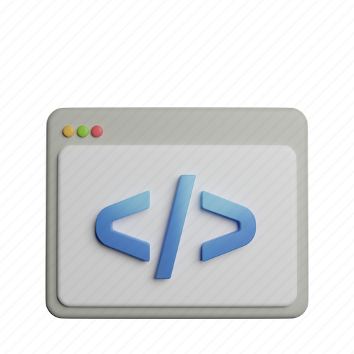 Coding, front, programming 3D illustration - Download on Iconfinder