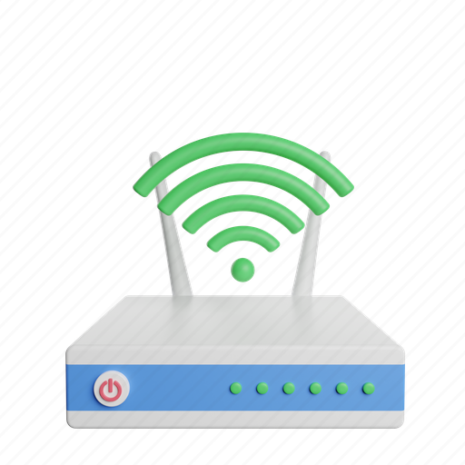 Router, front, wireless 3D illustration - Download on Iconfinder