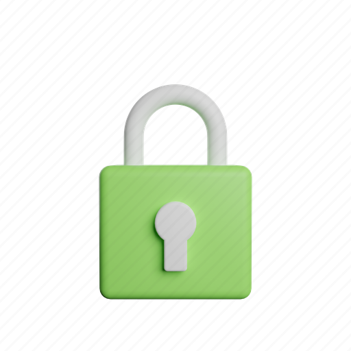 Security, front, lock 3D illustration - Download on Iconfinder
