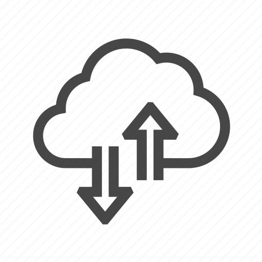 Arrow, cloud, down, metwork, up icon - Download on Iconfinder