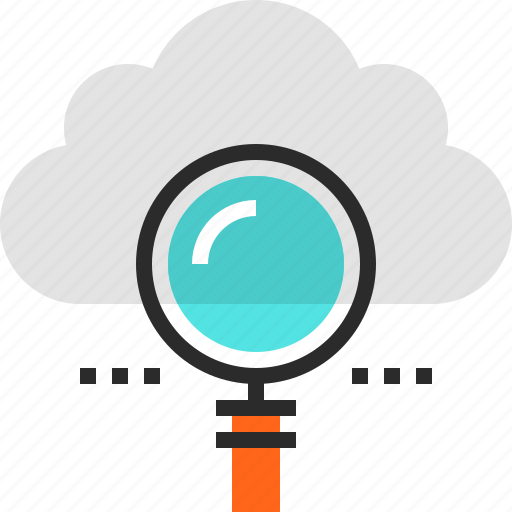Cloud, data, find, internet, magnifier, network, search icon - Download on Iconfinder