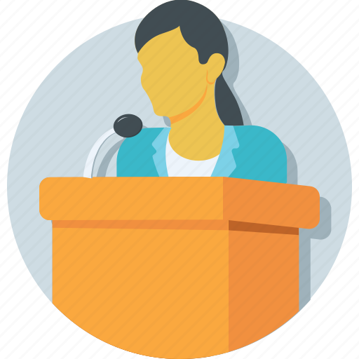 Communication, conference, lecture, public speaker, speech icon - Download on Iconfinder