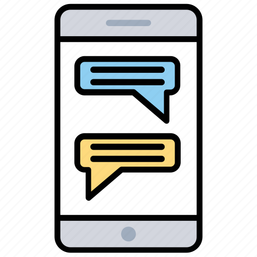 Mobile chat, mobile communication, mobile message, sms, text message icon - Download on Iconfinder