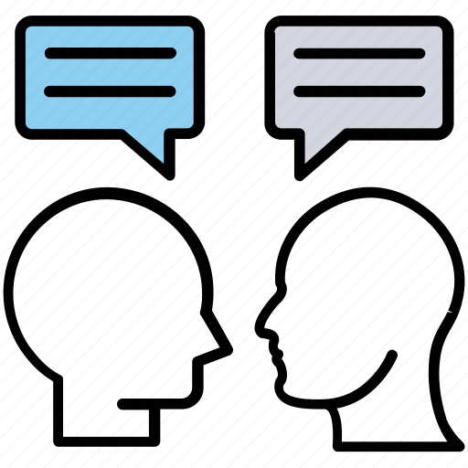 Communication, conversation, dialogue, discussion, people talking, speech bubbles icon - Download on Iconfinder