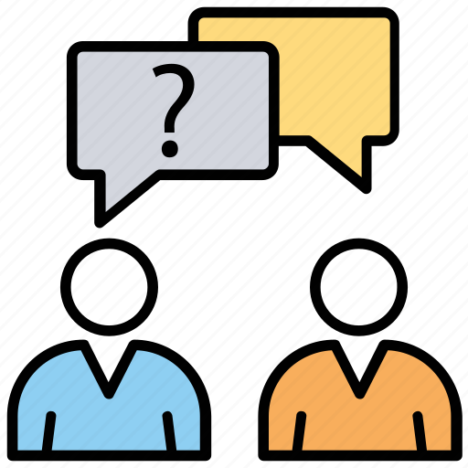 Conflict, dialogue about doubts, disagreement, interpersonal communication, social chat icon - Download on Iconfinder