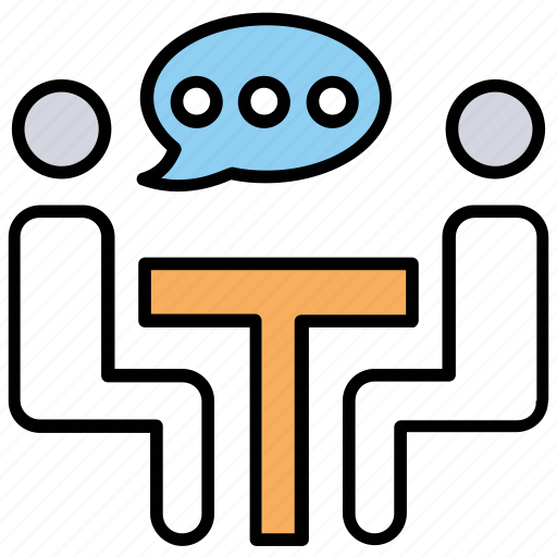 Conference, conversation, discussion, meeting, table talk icon - Download on Iconfinder