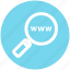 domain searching, internet, magnifier, online, search, web, www 