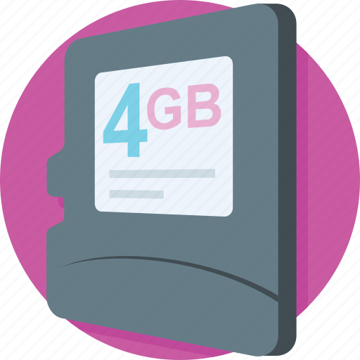 Gb, memory, memory card, sd card, storage icon - Download on Iconfinder