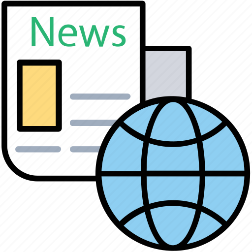 Global news, journalism, mass communication, newspaper, world news icon - Download on Iconfinder