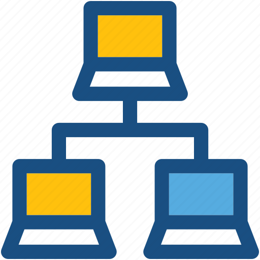 Client server, laptop sharing, laptops, laptops connected, networking icon - Download on Iconfinder