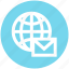 communication, earth, email, envelope, globe, internet, world 
