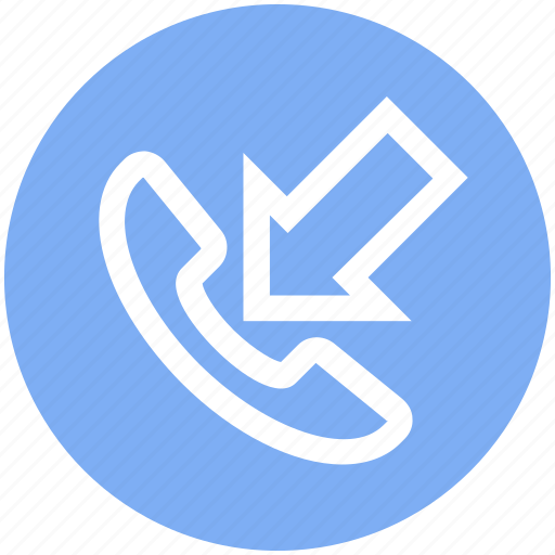 Arrow, call, communication, incoming, phone, phone call, telephone icon - Download on Iconfinder