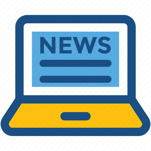 E news, laptop, media, online media, online news icon - Download on Iconfinder