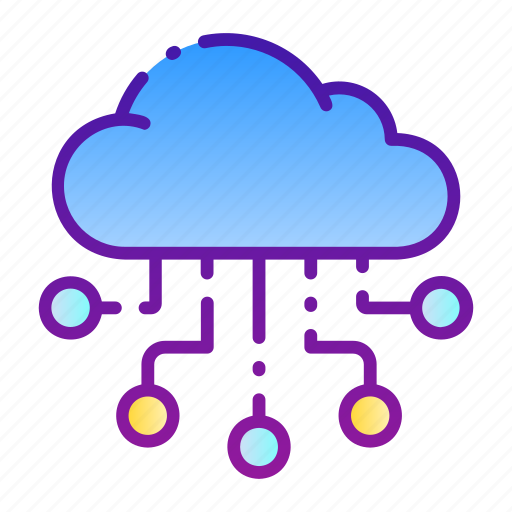 Cloud, network, computing, connection, hub, internet, communication icon - Download on Iconfinder