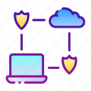 cloud, security, computer, laptop, safe, transfer, technology