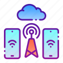 networking, antenna, cloud, signal, smartphone, phone, cloudy