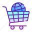 trolley, global, cart, e, commerce, shopping, ecommerce 