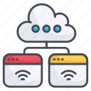 cloud, network, storage, data, server