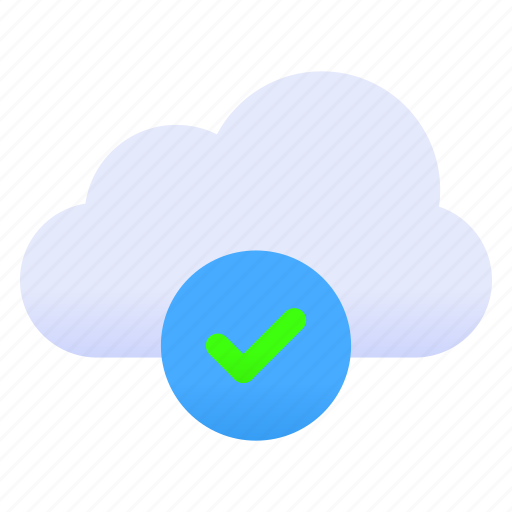 Approved, cloud, weather, storage, data, file, document icon - Download on Iconfinder