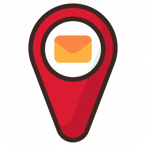 Mail, location, map, pin, communication, interaction, gps icon - Download on Iconfinder