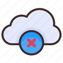 delete, cloud, weather, remove, storage, data, database