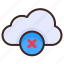 delete, cloud, weather, remove, storage, data, database 