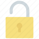 open lock, padlock, protection, unlock