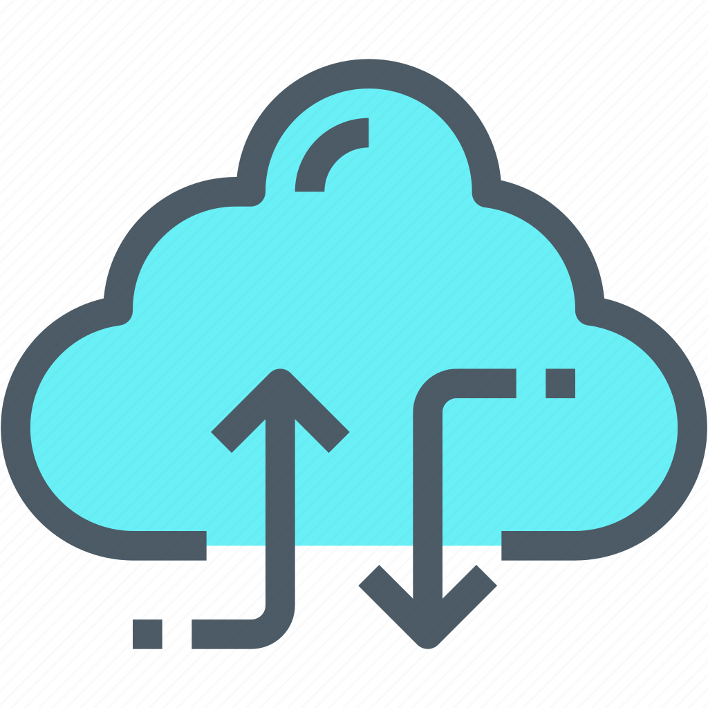 Connection exchange. Cloud Storage icon.