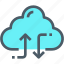 arrow, cloud, connect, exchange, network, storage 