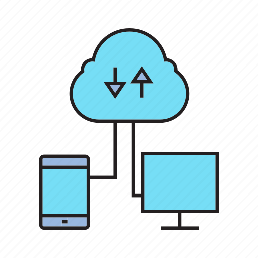 Cloud, connection, desktop, mobile, sync icon - Download on Iconfinder