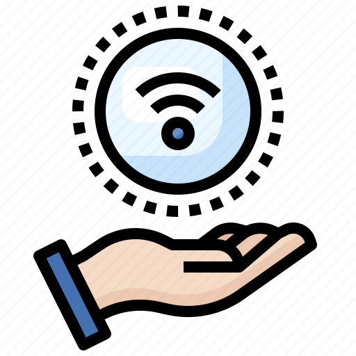 Wifi, signal, connection, wireless, internet, hand, communications icon - Download on Iconfinder