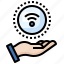 wifi, signal, connection, wireless, internet, hand, communications 