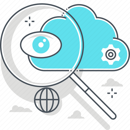 Cloud search, document, eye, file, magnifier, network, synchronisation icon - Download on Iconfinder