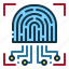 fingerprint, biometric, scan, identification, security 