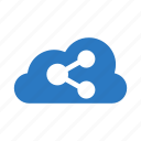 cloud, connection, database, share, storage