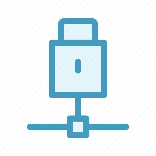 Data, lock, network, server, technology icon - Download on Iconfinder