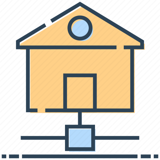 Home, hosting, internet house, networking, server house icon - Download on Iconfinder