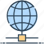 hosting, internet, networking, server globe, world 