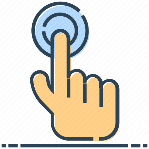 Click, finger, gesture, hand, push icon - Download on Iconfinder