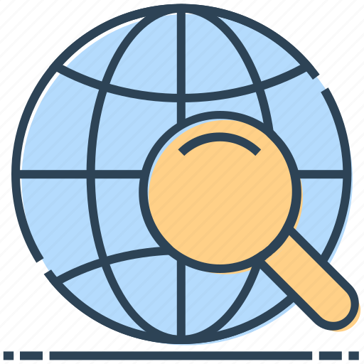 Globe, internet, magnifier, networking, search, world icon - Download on Iconfinder