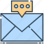 chat, email, envelope, letter, mail, message 