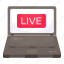 live sign, live symbol, live ensign, live telecast, live streaming 