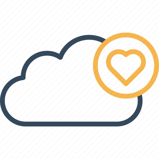 Cloud heart, cloud, backup, weather icon - Download on Iconfinder