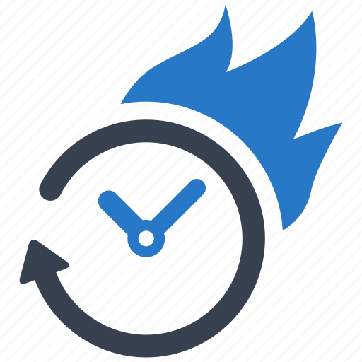 Clock, deadline, fire, time icon - Download on Iconfinder